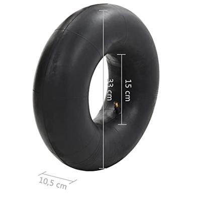 VidaXL 4-delige kruiwagenband- en binnenbandset 15x6.00-6 4pr rubber