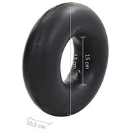 VidaXL 4-delige kruiwagenband- en binnenbandset 15x6.00-6 4pr rubber - thumbnail