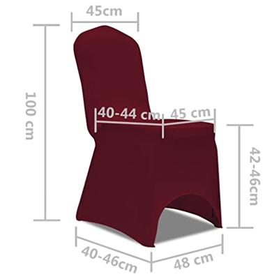 Hoes voor stoelen 50 stuks (wijnrood)