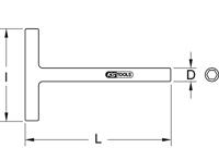 T-handgreep-steeksleutel met isolatie, 14 x 300 mm KS Tools 117.1730 - thumbnail