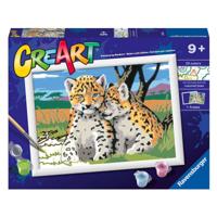 Ravensburger creart safari friends - schilderen op nummer voor kinderen - thumbnail