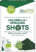 Biotona Chlorella spirulina shots 2.2 gram bio 20 Stuks - thumbnail