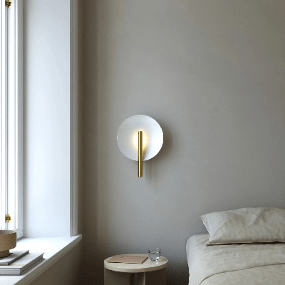 Wandlamp rond metaal goud wit G9 Furiko rond