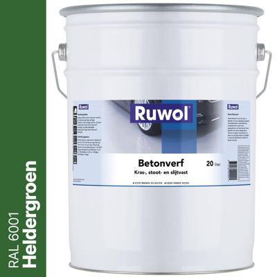 Ruwol Betonverf Heldergroen (RAL 6001) 20 liter