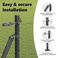 VidaXL Afrasteringspaal grijs 25 x 1,4 m (25 mm gaas) staal en pvc - thumbnail