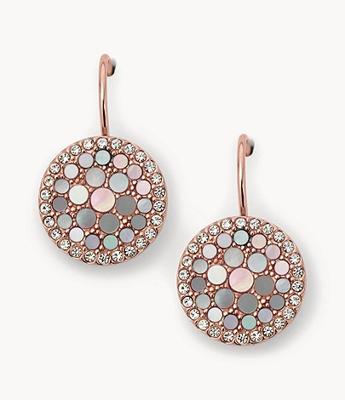 Fossil JF01737791 Oorbellen Vintage Glitz staal rosekleurig - thumbnail