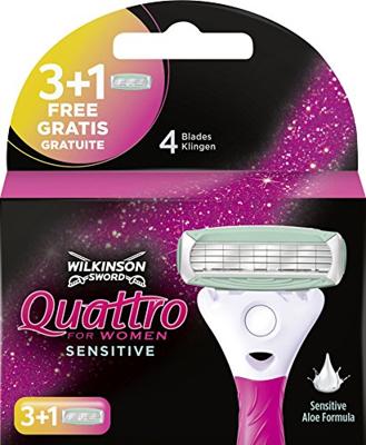 Wilkinson Quattro woman sensitive mesjes 3 + 1 4 Stuks