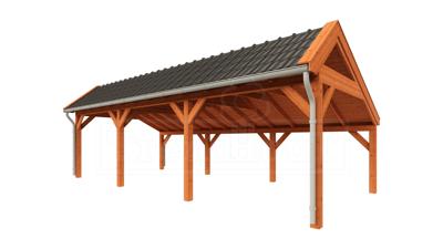 Trendhout Kapschuur De Stee 900x425 cm- Kapschuurdak- Onbehandeld lariks Douglas hout- Trendhout Trendhout Kapschuur De Stee 900x425 cm- Kapschuurdak- Onbehandeld lariks Douglas hout- Trendhout