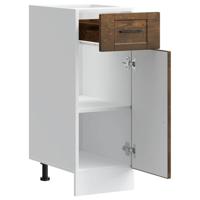 Keuken onderkast "Porto" bewerkt hout gerookt eikenkleurig - thumbnail