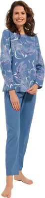 Dames pyjama - Blue Flower - katoenen pyjama maat 36