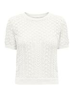 Only Onlsaga Life Ss O-neck Cc Knt Trui Korte Mouw Cloud Dancer - thumbnail