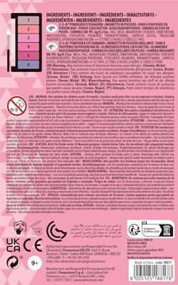 Clementoni crazy chic oogschaduwpalet pink power, 6 kleuren
