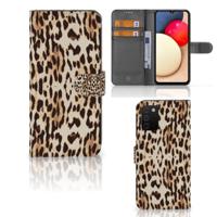 Samsung Galaxy A03s | Telefoonhoesje | Met pasjeshouder | Leopard - thumbnail