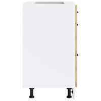 Keuken onderkast Lucca bewerkt hout artisanaal eikenkleur - thumbnail