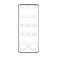 Vaessen Creative • sticker 10x23cm 10pcs zilver labels - thumbnail