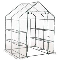 Tuinkas met 8 schappen 143x143x195 cm - thumbnail