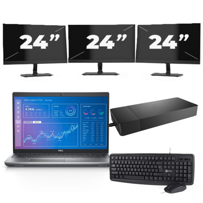 Dell Precision 3571 - Intel Core i5-12e Generatie - 15 inch - 16GB RAM - 256GB SSD - Windows 11 Home + 3x 24 inch Monitor Dell Precision 3571 - Intel Core i5-12e Generatie - 15 inch - 16GB RAM - 256GB SSD - Windows 11 Home + 3x 24 inch Monitor