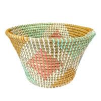 Kom van Zeegras Diamant Multicolor - thumbnail