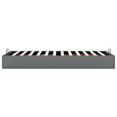 Bedframe zonder matras 100x200 cm stof donkergrijs