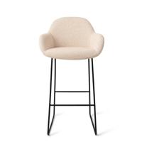 Jesper Home Barkruk 'Kushi' Slide Black, kleur Trouty Tinge (zithoogte 77cm) - thumbnail