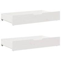 Bedframe met lades massief grenenhout wit 150x200 cm - thumbnail