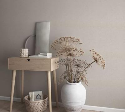 Marburg Travertino Behang met houten Hongaarse punt motief - 33374