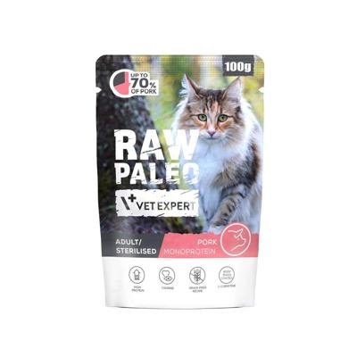 VETEXPERT Raw Paleo Adult Sterilised Pork - nat kattenvoer - 100g VETEXPERT Raw Paleo Adult Sterilised Pork - nat kattenvoer - 100g