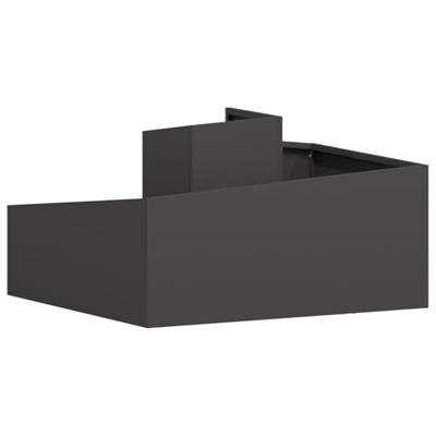Tuin Bloempot Zwart 80 x 80 x 50 cm Koudgewalst staal