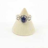 Zilveren Ring met Lapis Lazuli Maat 16,5 - Model 3 (Sterling Zilver 925) - thumbnail