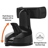 Kenu Airbase Pro iPhone suction car mount - Black - thumbnail