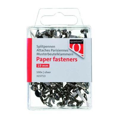 Quantore Splitpennen zilver 19mm, 100st. Quantore Splitpennen zilver 19mm, 100st.