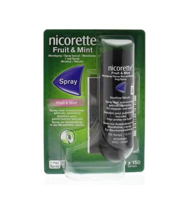 Nicorette Mondspray Fruit En Mint 1mg Nicorette Mondspray Fruit En Mint 1mg