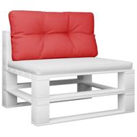 VidaXL Palletkussen 80x40x12 cm stof rood - thumbnail