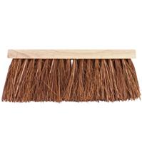 Bezem met natuurvezel haren 37 cm - thumbnail