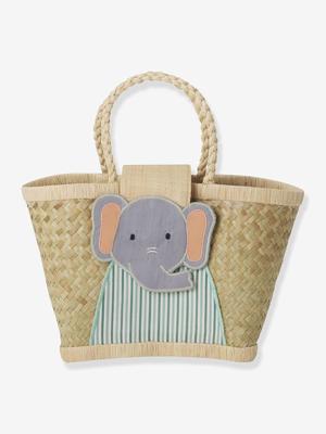 Kindermandtas ELEFANT rice, raffia beige Kindermandtas ELEFANT rice, raffia beige