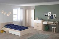 Kledingkast Charly 3-deurs - acaciakleur - 180x112x52 cm - thumbnail