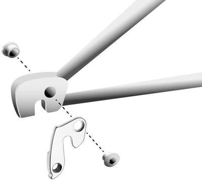 Union derailleurpad gh-106 met schroefset m8x0.75