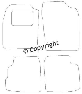 Velours Automatten passend voor Daihatsu Cuore L276 2007- 3-d HL1133223