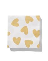 HEMA Servetten hart goud 24x24 cm 20 stuks - thumbnail