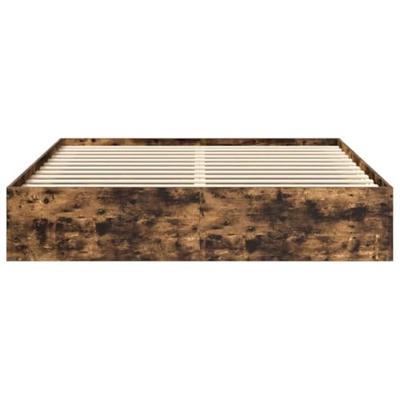 Bedframe gerookt eikenkleurig 180x200 cm Super King Size
