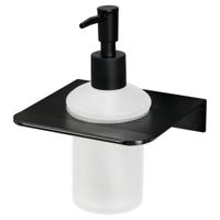 Zeepdispencer Haceka Redefine Aluminium met Mat Glas Mat Zwart - thumbnail