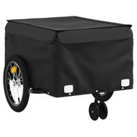 VidaXL Fietstrailer 45 kg ijzer zwart - thumbnail
