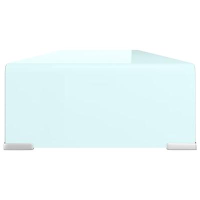 Tv-meubel/monitorverhoger 90x30x13 cm glas groen