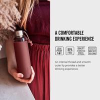 Black+Blum Glazen Waterfles - 0,6 liter - Bourgondisch - thumbnail