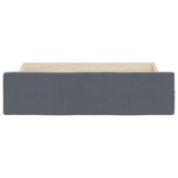 Bedlades 2 st Bewerkt hout en fluweel donkergrijs - thumbnail