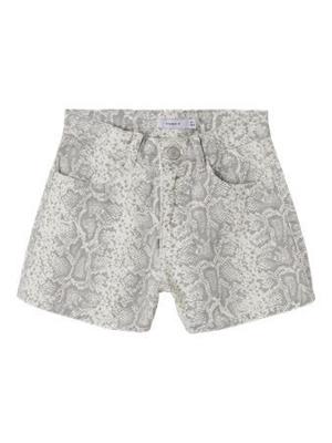 Name it zomer short meisjes - wit - mom fit - NkfRose