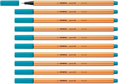 Fineliner stabilo point 88/31 f lichtblauw | 10 stuks