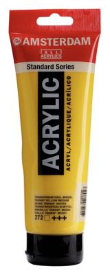 Royal Talens Amsterdam Standard Series Acrylverf Tube 250 ml - Transparantgeel Middel 272