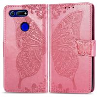 Vlinder liefde bloemen reliëf horizontale Flip lederen case voor Huawei V20 met houder & card slots & portemonnee & Lanyard (roze) - thumbnail