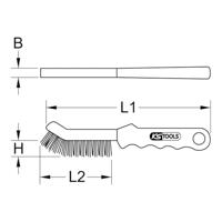 KS Tools 201.2340 Staalborstel Messing 225 mm 1 stuk(s) - thumbnail